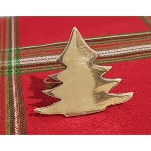 Vintage Brass Christmas Tree Napkin Ring Replacement Piece Ralph Lauren Xmas